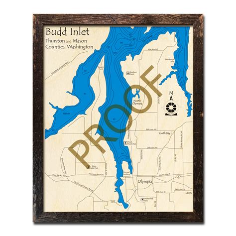 The Puget Sound Wood Map Collection 3d Topographic Wood Charts