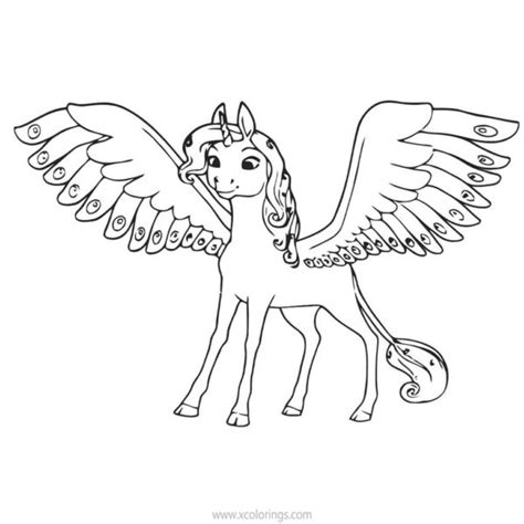 mia   coloring pages unicorn onchao outline xcoloringscom