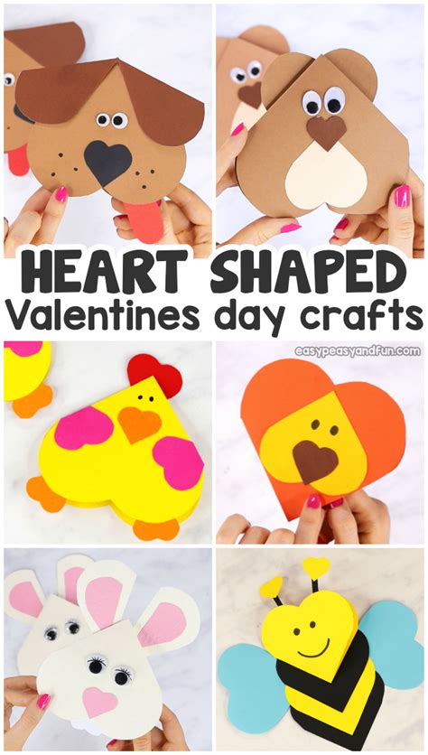 Heart Animals Crafts Valentines Heart Shaped Animals Phần Mềm Portable