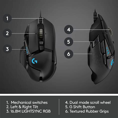 Logitech G502 Hero High Performance Wired Gaming Mouse Hero 25k Sensor