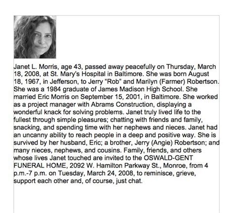 25 Obituary Templates And Samples Template Lab