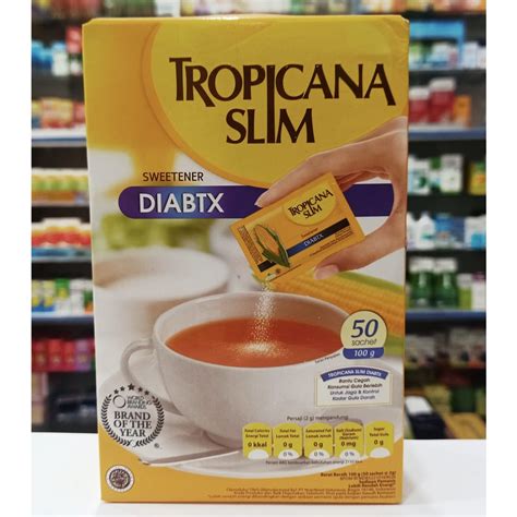 Jual Tropicana Slim Sweetener Diabtx 50 Sachet Pemanis Untuk Diabetes