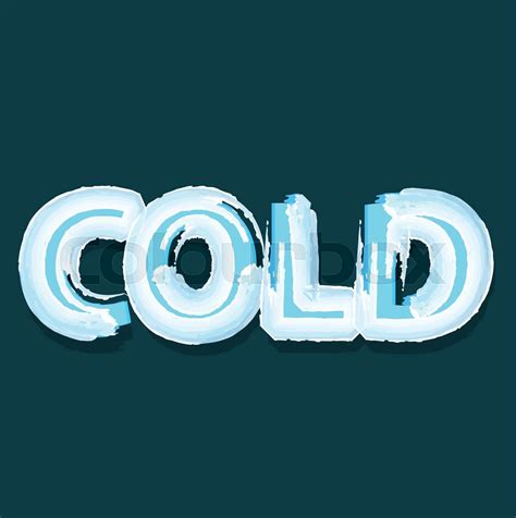Icy Cold Letters Text Stock Vector Colourbox