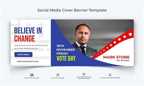 Premium Vector Political Campaign Social Media Facebook Cover Banner