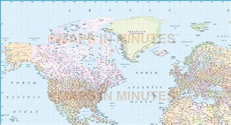 Detailed Vector World Map Illustrator Ai Cs Format Political And