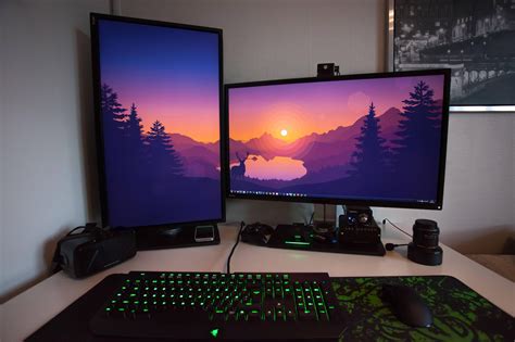 Corner Best Way To Setup Two Monitors With Laptop For Small Room