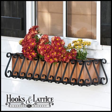Black Wrought Iron Window Boxes For Plants European Cage With Liner Wrought Iron Window Boxes