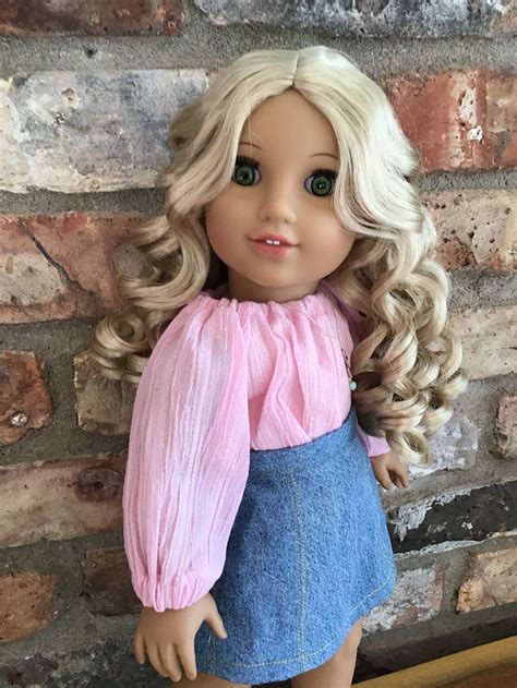 Genevieve Custom Ooak American Girl Doll Caroline Blonde Curly Etsy