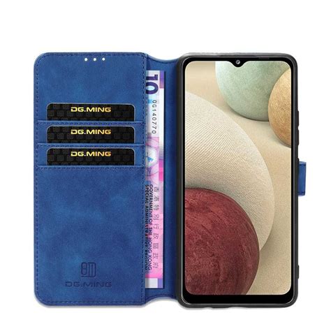 Pu Leather Samsung Galaxy A12 Case Blue Cellmart Nz