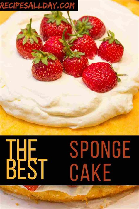 Sponge cakes are commonly made without fats, such as butter or oil, and leaveners, such as baking powder.1 x research source they resemble angel food cake sponge cakes taste good eaten plain, served with sweetened fruit, or iced with a simple glaze. Sponge Cake Recipe - RecipesAllDay | Cake Recipe