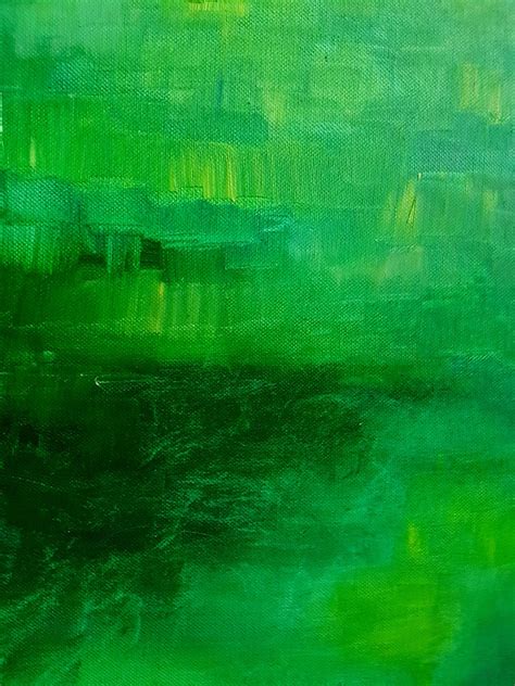 Green Painting On Canvas At Explore Collection Of
