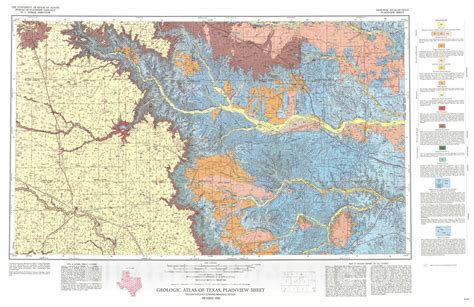 Map Geologic Atlas Of Texas Plainview Sheet Revised 1992 1968 Ca