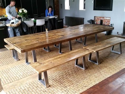 Industrial bench, coffee table, dining, bar, and counter height table bases for your own unique design. Industrial Style Dining Table - Steel Base - Bespoke ...