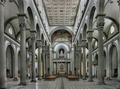 Brunelleschi designed the church and the old sacristy. The 10 Year Plan: Churches: The Basilica of San Lorenzo