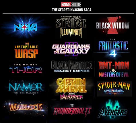 Publicado Teaser Con 15 Nuevas Películas De Marvel Studios ¿cuantas