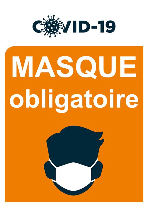 Masque Obligatoire Affiche Affiche Port Du Masque Obligatoire Humour