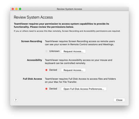How To Allow Access Permission On Mac For Teamviewer Brongus