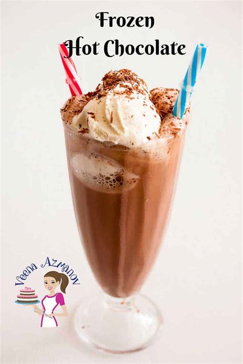 Use the best quality chocolate you can find for the best iced hot chocolate drink. Frozen Hot Chocolate Drink Ultimate Summer Treat - Veena ...