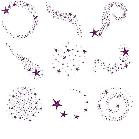 Purple Glitter Star Swirling Stars Star Overlay Clipart Etsy Canada