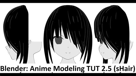 timelapse blender 2 73 anime modeling 2 5 side hair youtube