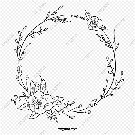 Flower Floral Border Circle Design Drawing Annialexandra