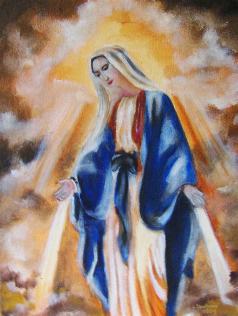 Our Lady Painting By Ryszard Ludynia Fine Art America