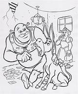 Shrek Coloring Printable Donkey Fiona Disney Sheets Movie Getcolorings Ecoloringpage Books sketch template