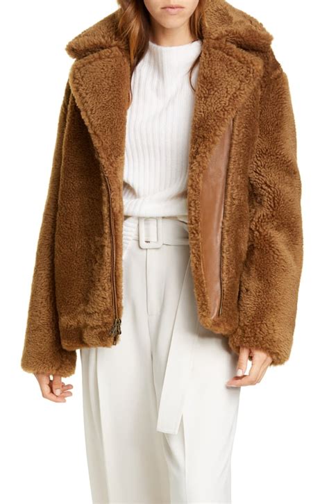 Vince Genuine Shearling And Leather Bomber Jacket Rihanna Wears Her