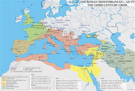 271 Ad Roman Territory 3rd Century Crisis Roman Empire Map Roman