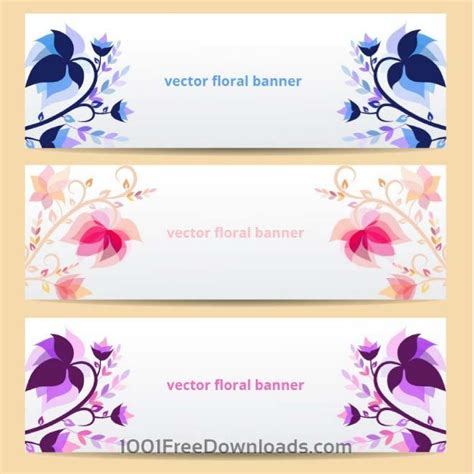 Banners With Floral Elements Royalty Free Stock Svg Vector And Clip Art