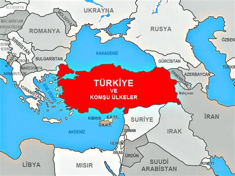 Türkiye Sınır Kapıları ve Komşu Ülkeler Haritası