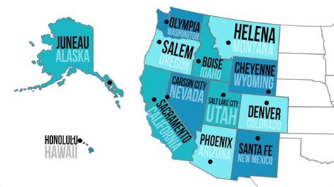 States And Capitals Western Region Diagram Quizlet
