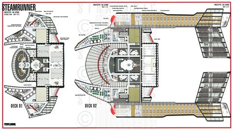Star Trek Blueprints Steamrunner Class Starship Prototype Nx 52000