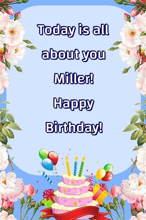 Miller Greetings Cards For Birthday
