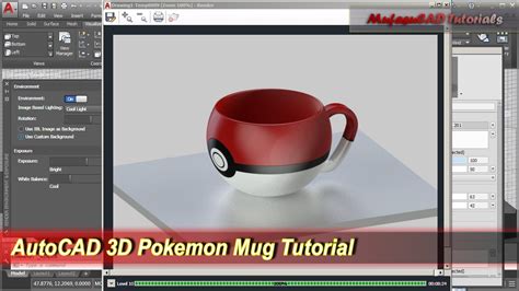 Autocad Pokemon Mug Tutorial Basic 3d Modeling Youtube