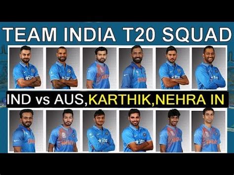 Let's look at the official squad for team india for the t20i series vs england. Team India T20 Squad For Australia.India vs Australia T20 ...