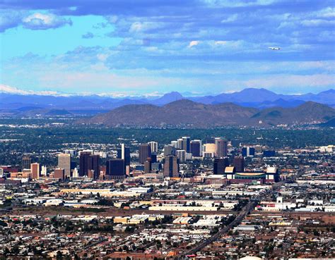 Northern Skyline In Downtown Phoenix Arizona Image Free Stock Photo