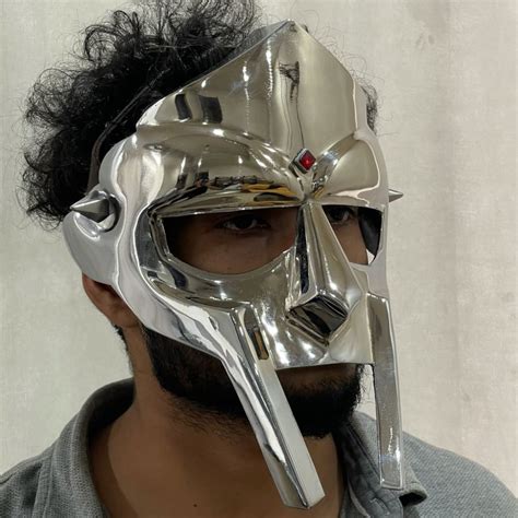 Special Order Mf Doom Mask Mad Villain Mild Steel Face Armour Etsy Uk