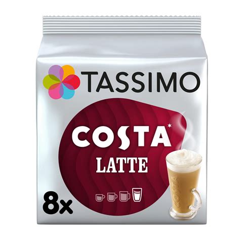 Has been added to your cart. Tassimo Costa Latte Coffee Pods 8 Servings | Coffee ...