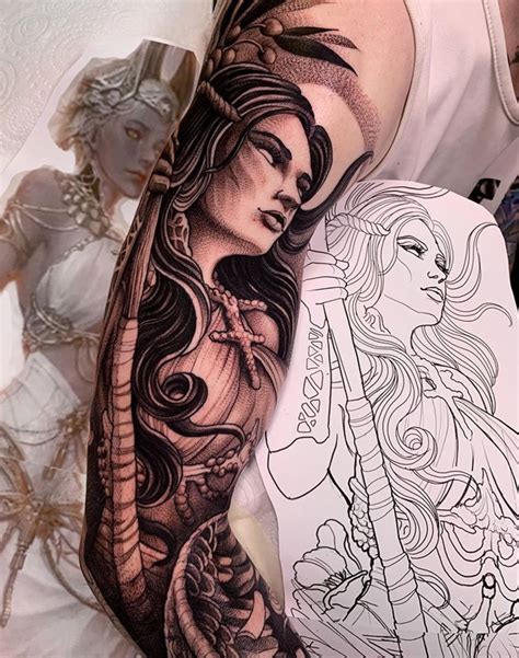 Greek Mythology Athena Sleeve Tattoo Greek Goddess Tattoo Greek God Tattoo Greek Mythology