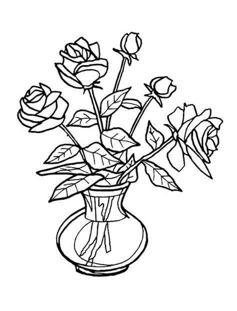 Coloriage Dessins Vases à Fleurs 26