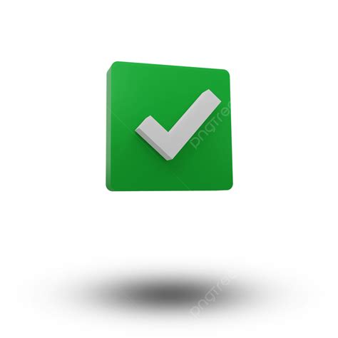 Tick Check Clipart Vector Tick Check 3d Green Icon Checkmark Tick
