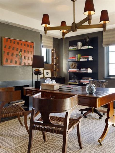 50 Dramatic Masculine Home Office Designs