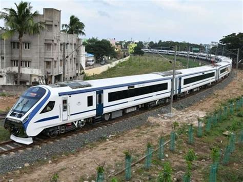 vande bharat express successfully completed its second trial railway trains train indian