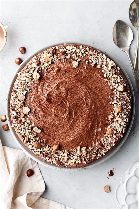 No Bake Chocolate Hazelnut Cheesecake Recipe Vegan Dessert