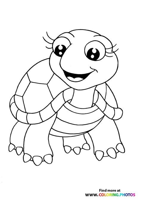Cute Turtle Coloring Pages For Kids