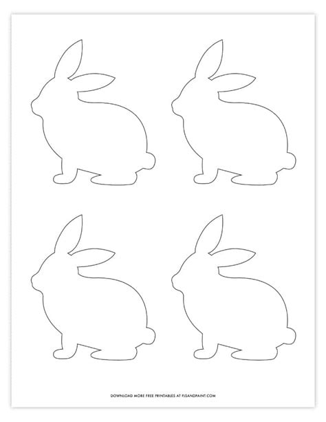 See the whole set of printables here: Easter Bunny Template - Free Printable Bunny Pattern - Pjs and Paint