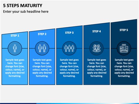 5 Steps Maturity Powerpoint Template Ppt Slides