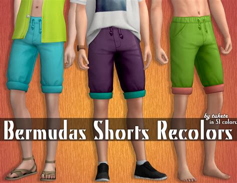 Ep05 Bermudas Shorts Recolors Recolor Sims 4 Sims 4 Update