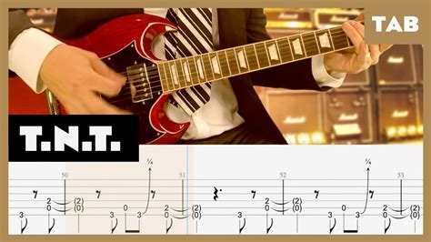 Acdc Tnt Guitar Tab Lesson Cover Tutorial Youtube